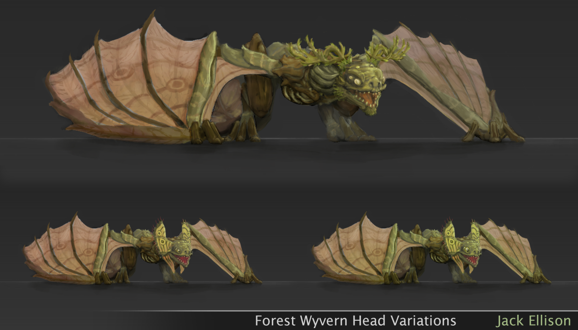 Forest_Wyvern_Head_Variations